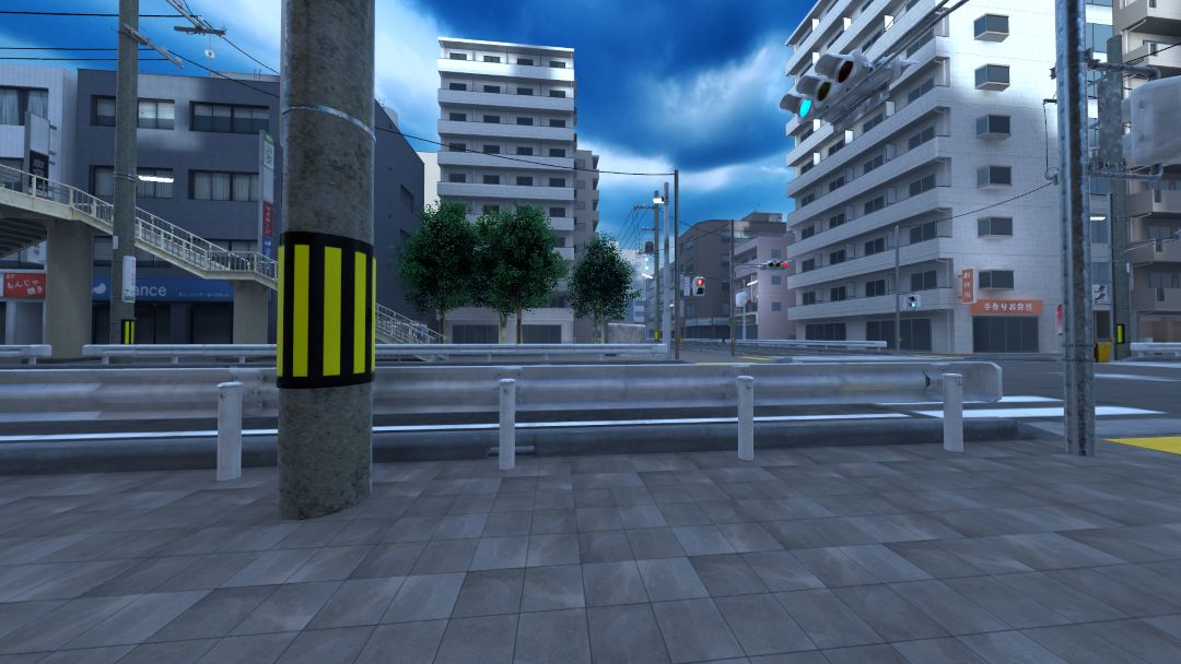 VRChatワールド紹介 起き始めた街で ［Morning‚ on the footbridge］　1
